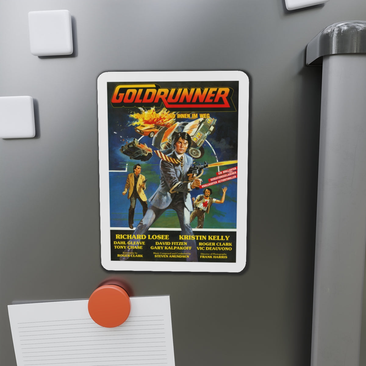 GOLDRUNNER 1980 Movie Poster - Die-Cut Magnet-The Sticker Space