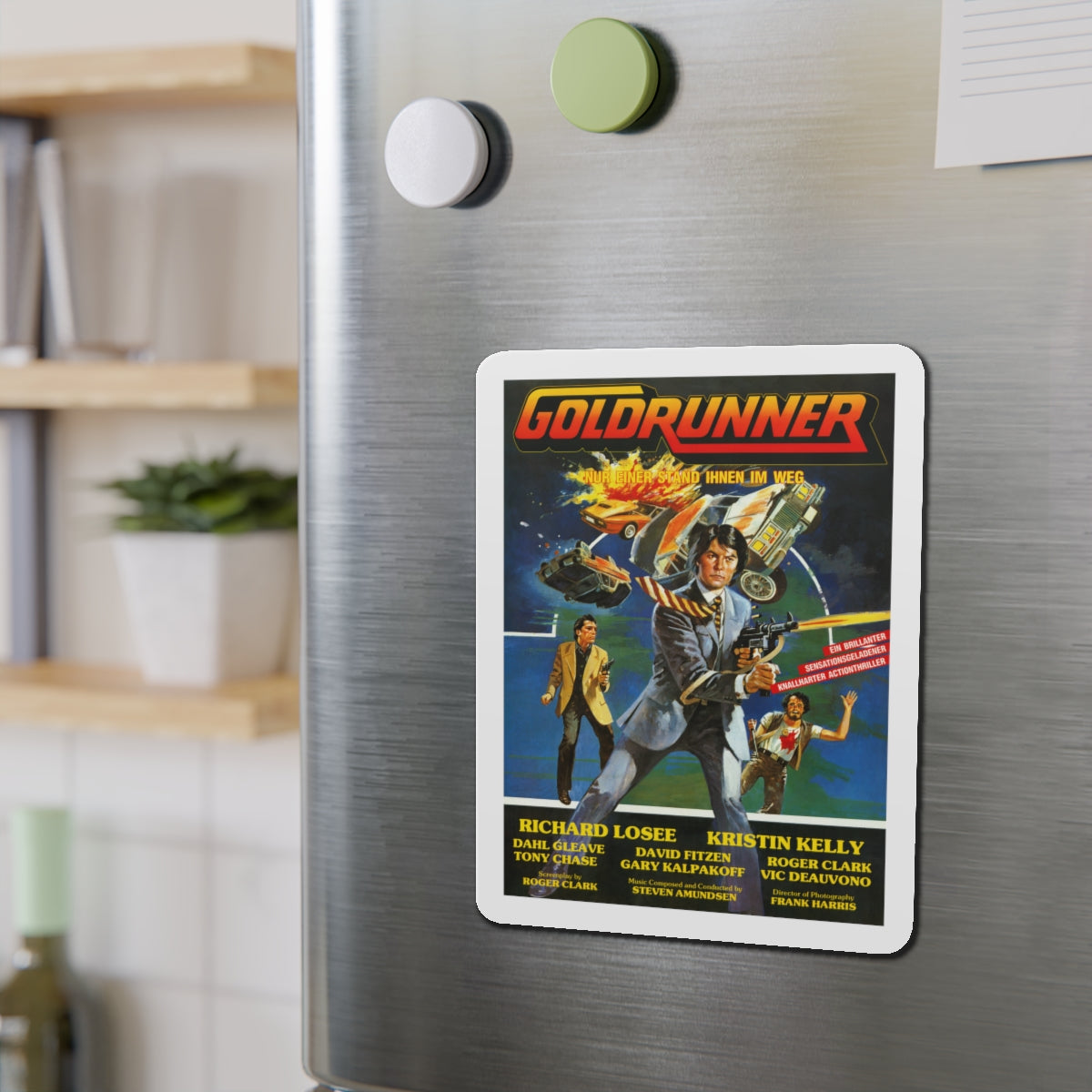 GOLDRUNNER 1980 Movie Poster - Die-Cut Magnet-The Sticker Space