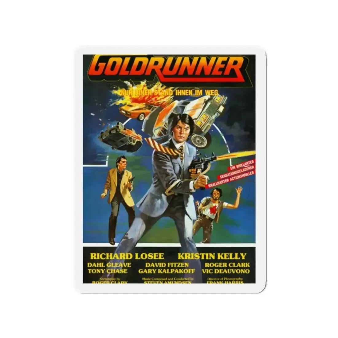 GOLDRUNNER 1980 Movie Poster - Refrigerator Magnet - The Sticker Space