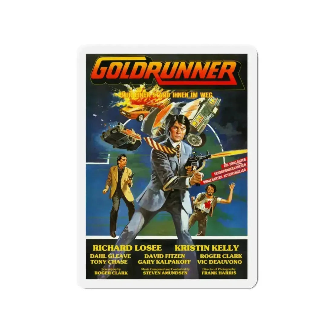 GOLDRUNNER 1980 Movie Poster - Refrigerator Magnet - The Sticker Space