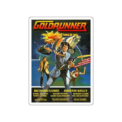 GOLDRUNNER 1980 Movie Poster STICKER Vinyl Die-Cut Decal 4 Inch - The Sticker Space
