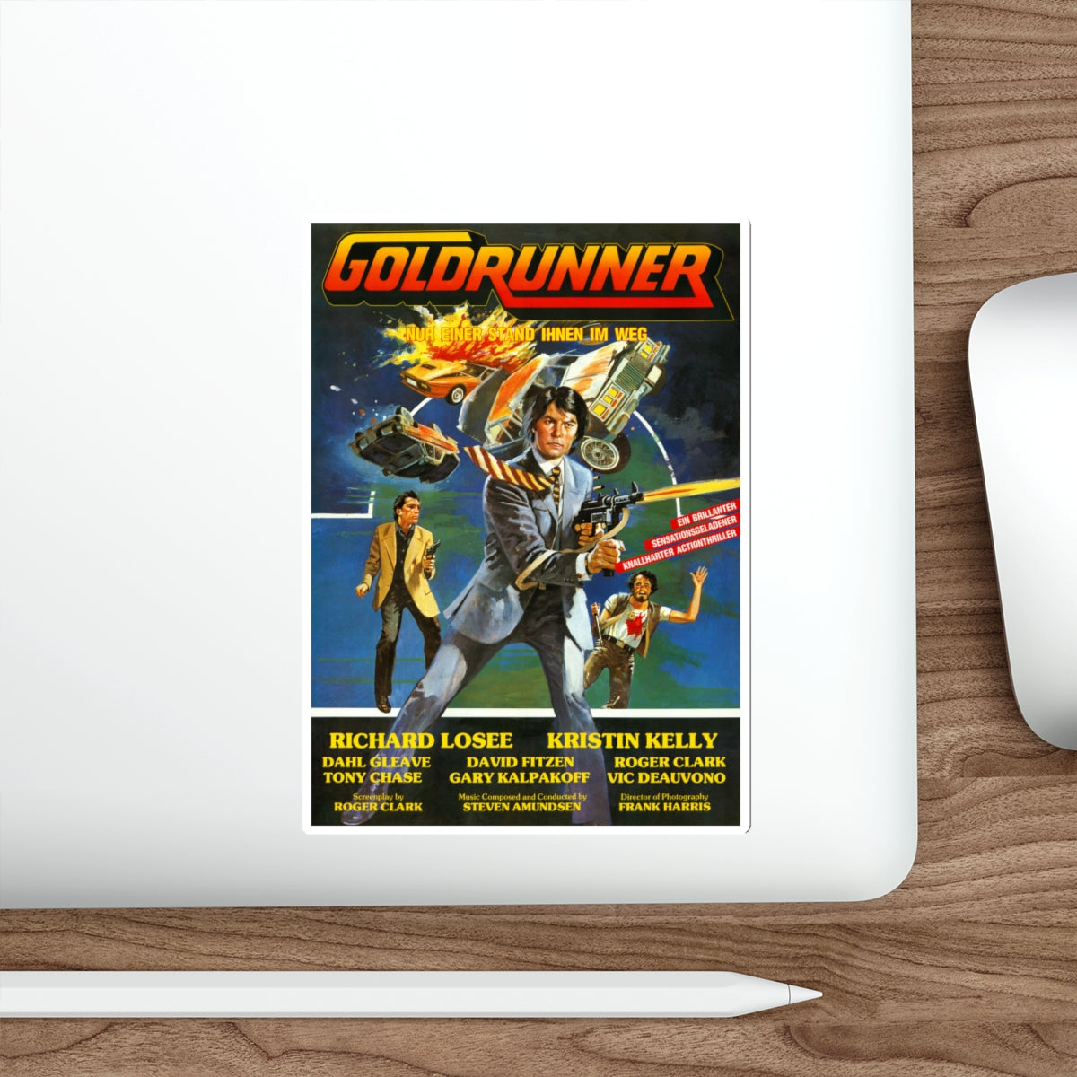 GOLDRUNNER 1980 Movie Poster STICKER Vinyl Die-Cut Decal-The Sticker Space