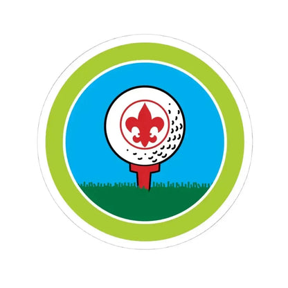 Golf (Boy Scout Merit Badge) STICKER Vinyl Kiss-Cut Decal 4 Inch White - The Sticker Space