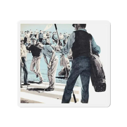 Golf Is A Gambler's Game, Climax, April 1960 (Magazine Illustration) Refrigerator Magnet 2 Inch Die-Cut - The Sticker Space
