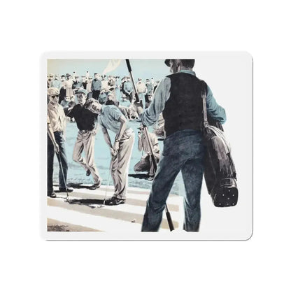 Golf Is A Gambler's Game, Climax, April 1960 (Magazine Illustration) Refrigerator Magnet 3 Inch Die-Cut - The Sticker Space