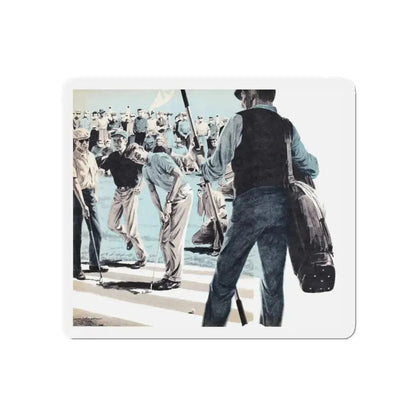 Golf Is A Gambler's Game, Climax, April 1960 (Magazine Illustration) Refrigerator Magnet 5 Inch Die-Cut - The Sticker Space