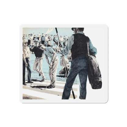 Golf Is A Gambler's Game, Climax, April 1960 (Magazine Illustration) Refrigerator Magnet 6 Inch Die-Cut - The Sticker Space
