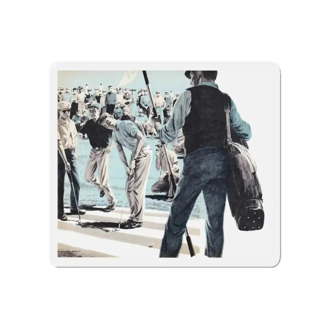 Golf Is A Gambler's Game, Climax, April 1960 (Magazine Illustration) Refrigerator Magnet - The Sticker Space