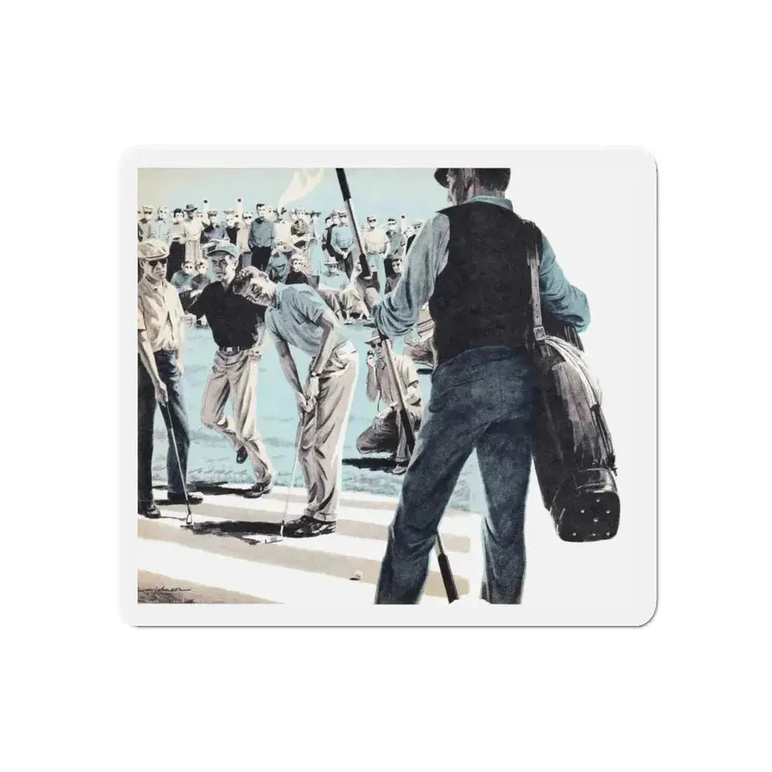 Golf Is A Gambler's Game, Climax, April 1960 (Magazine Illustration) Refrigerator Magnet - The Sticker Space