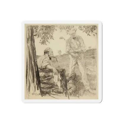 Golf Talk (Magazine Illustration) Refrigerator Magnet - The Sticker Space