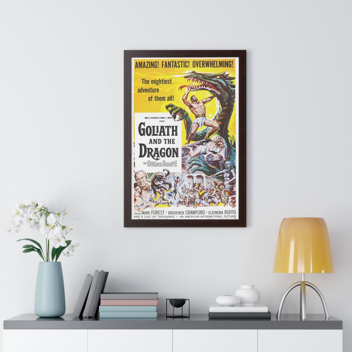 GOLIATH AND THE DRAGON 1960 - Framed Movie Poster-The Sticker Space