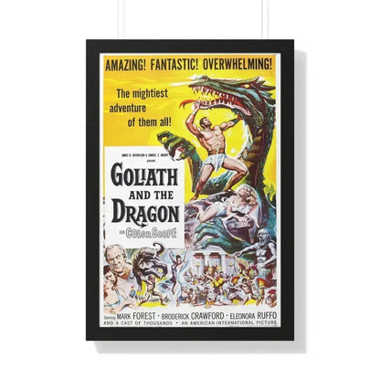 GOLIATH AND THE DRAGON 1960 - Framed Movie Poster 20" x 30" Black - The Sticker Space