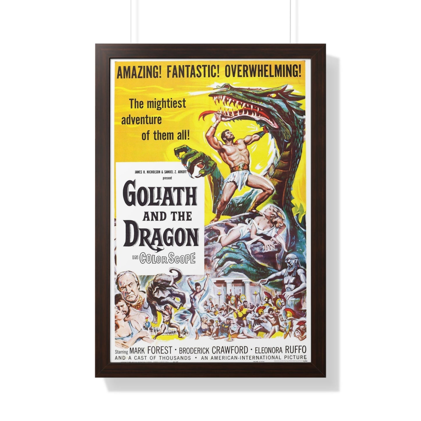 GOLIATH AND THE DRAGON 1960 - Framed Movie Poster-20" x 30"-The Sticker Space