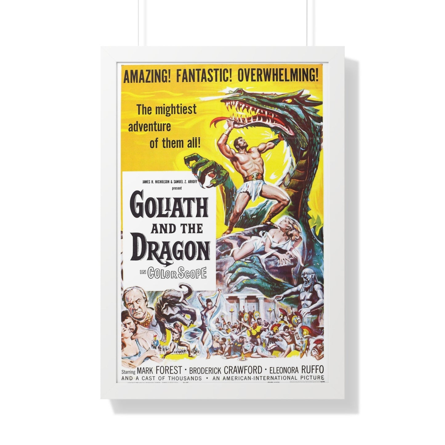 GOLIATH AND THE DRAGON 1960 - Framed Movie Poster-20" x 30"-The Sticker Space