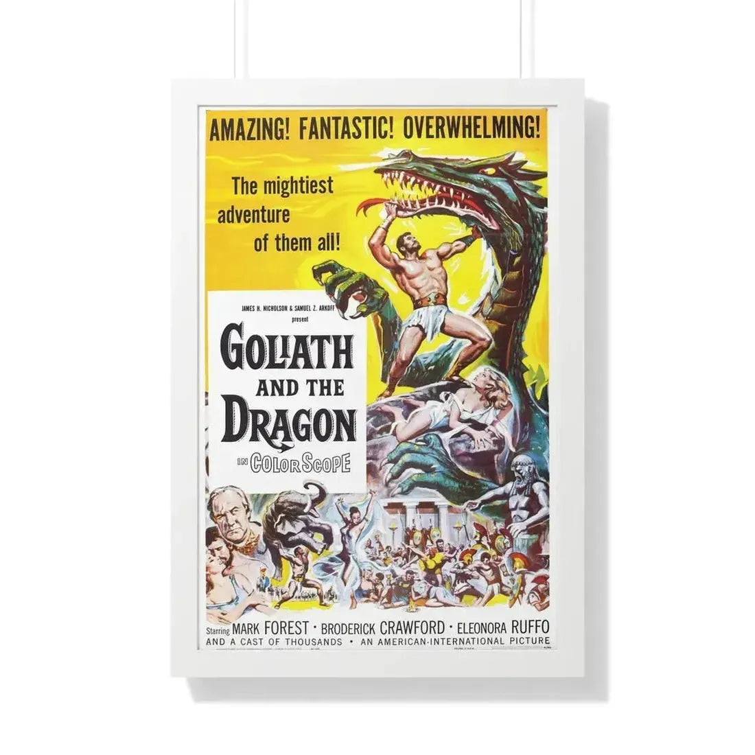GOLIATH AND THE DRAGON 1960 - Framed Movie Poster - The Sticker Space