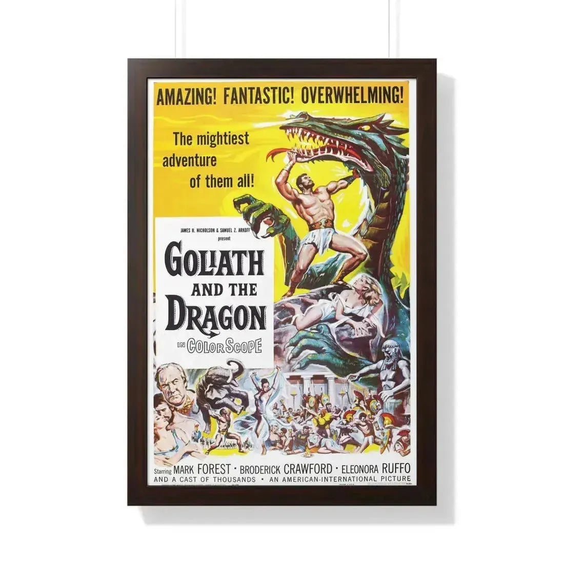 GOLIATH AND THE DRAGON 1960 - Framed Movie Poster - The Sticker Space