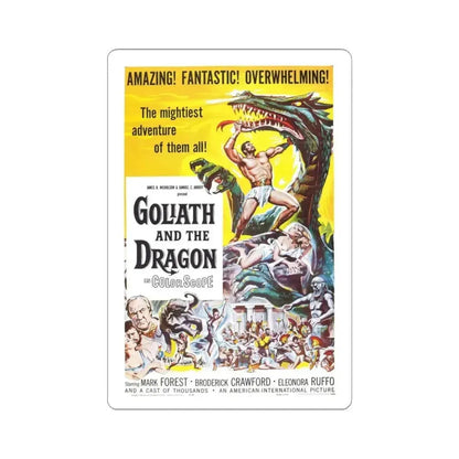 GOLIATH AND THE DRAGON 1960 Movie Poster - STICKER Vinyl Kiss-Cut Decal 6 Inch White - The Sticker Space