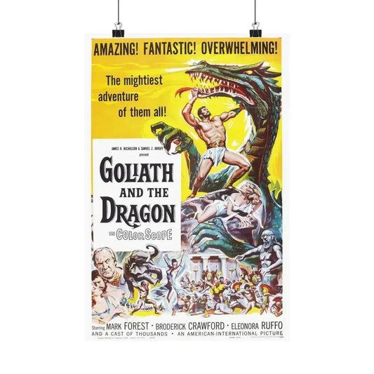 GOLIATH AND THE DRAGON 1960 - Paper Movie Poster 12″ x 18″ Matte - The Sticker Space