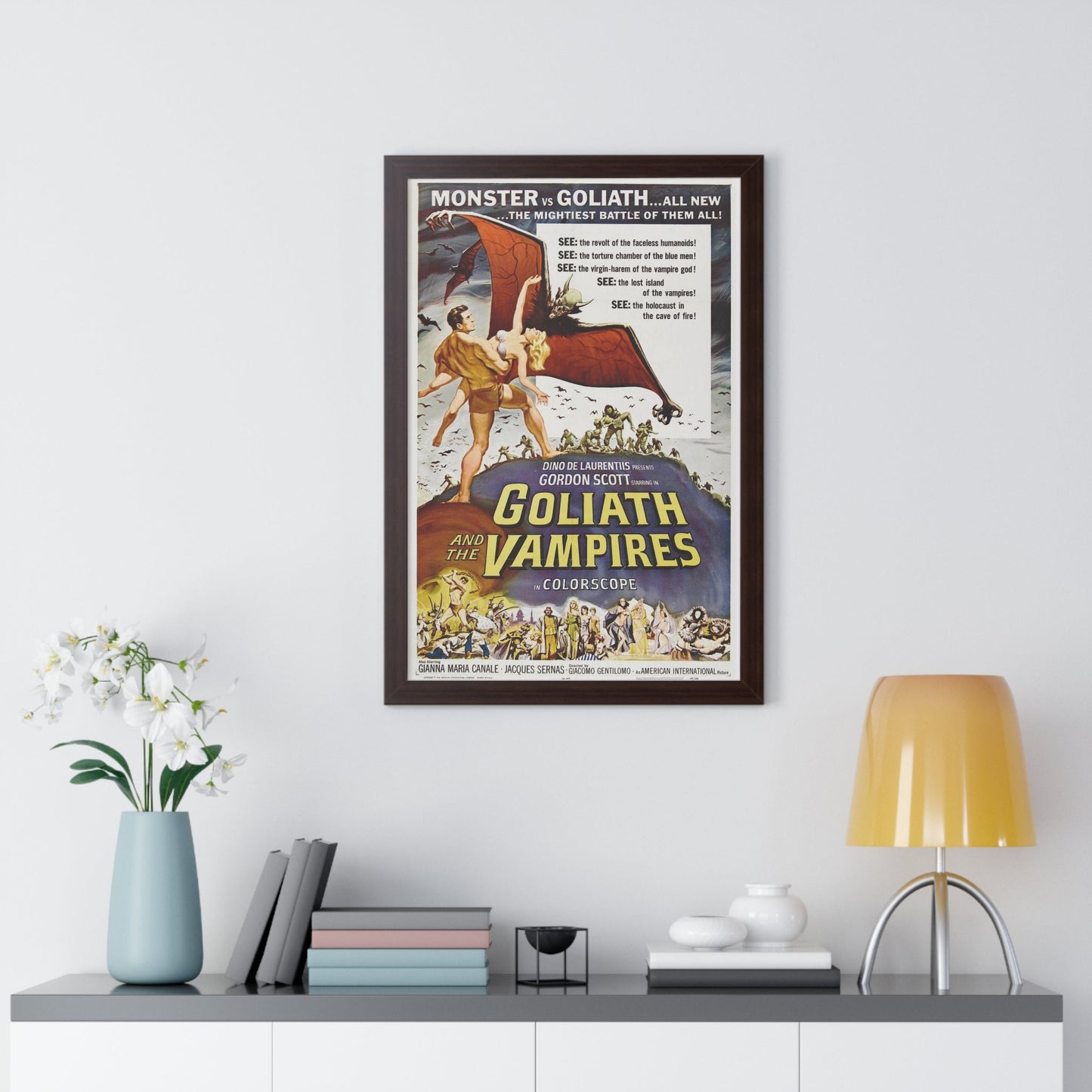 GOLIATH AND THE VAMPIRES 1961 - Framed Movie Poster-The Sticker Space