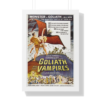 GOLIATH AND THE VAMPIRES 1961 - Framed Movie Poster-16″ x 24″-The Sticker Space