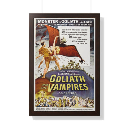 GOLIATH AND THE VAMPIRES 1961 - Framed Movie Poster-20" x 30"-The Sticker Space