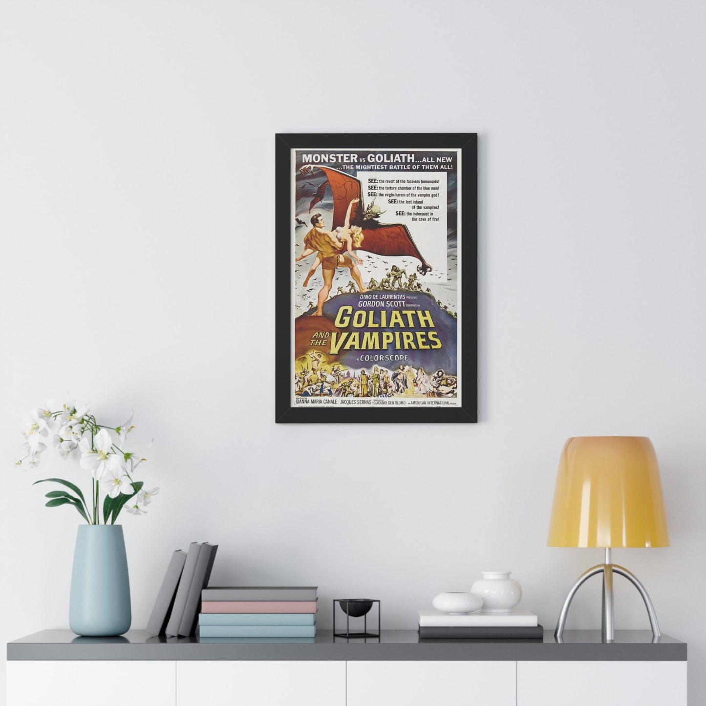 GOLIATH AND THE VAMPIRES 1961 - Framed Movie Poster-The Sticker Space