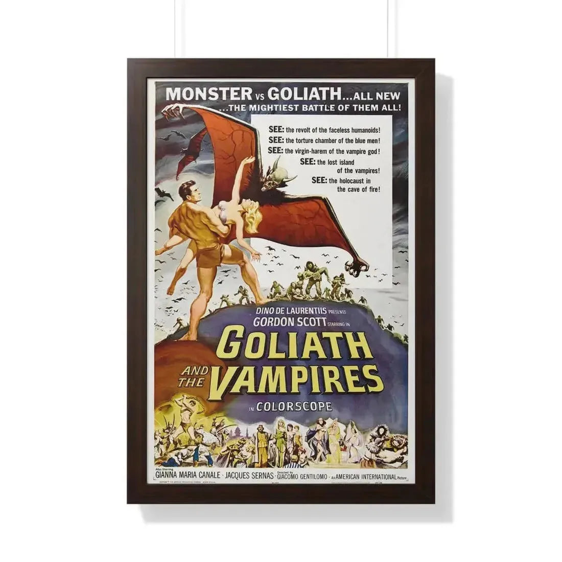 GOLIATH AND THE VAMPIRES 1961 - Framed Movie Poster - The Sticker Space