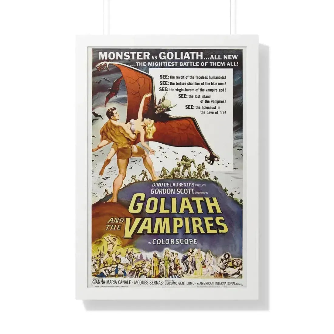 GOLIATH AND THE VAMPIRES 1961 - Framed Movie Poster - The Sticker Space