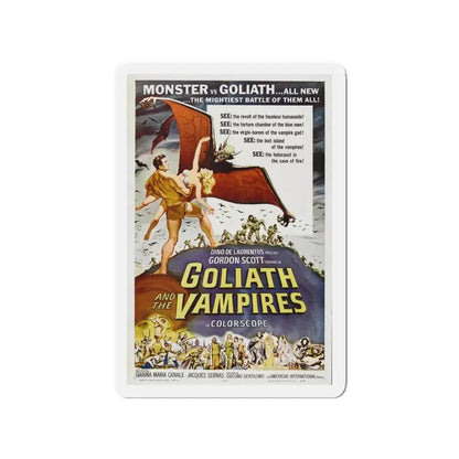 GOLIATH AND THE VAMPIRES 1961 Movie Poster - Refrigerator Magnet 3 Inch - The Sticker Space