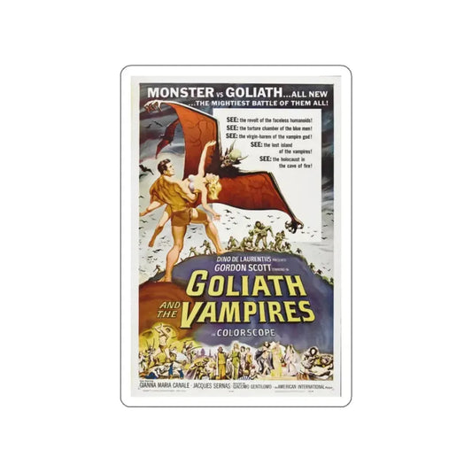 GOLIATH AND THE VAMPIRES 1961 Movie Poster STICKER Vinyl Die-Cut Decal 2 Inch - The Sticker Space