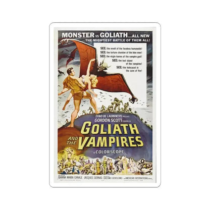 GOLIATH AND THE VAMPIRES 1961 Movie Poster - STICKER Vinyl Kiss-Cut Decal 3 Inch White - The Sticker Space