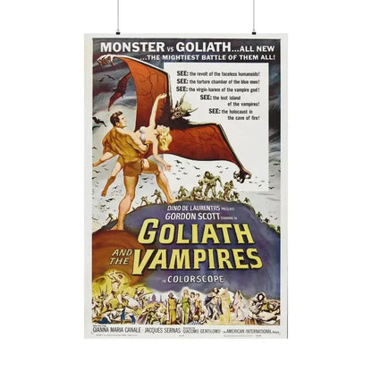 GOLIATH AND THE VAMPIRES 1961 - Paper Movie Poster 36" x 54" Matte - The Sticker Space