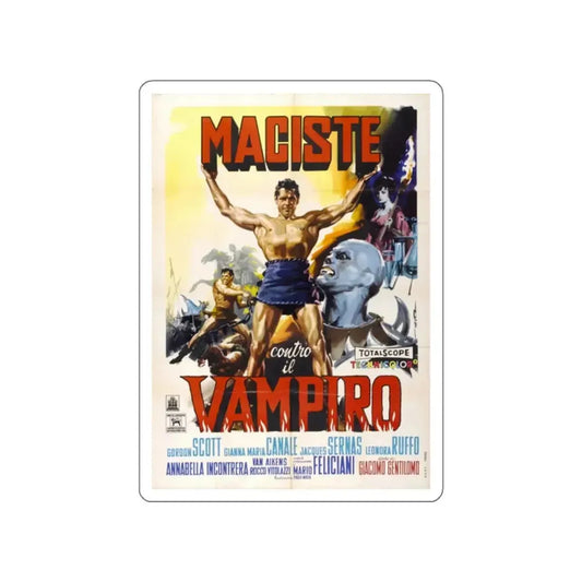 GOLIATH AND THE VAMPIRES (ITALIAN) 2 1961 Movie Poster STICKER Vinyl Die-Cut Decal 2 Inch - The Sticker Space