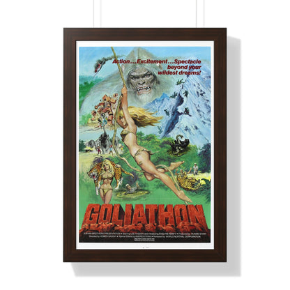 GOLIATHON (THE MIGHTY PEKING MAN) 1977 - Framed Movie Poster-16″ x 24″-The Sticker Space