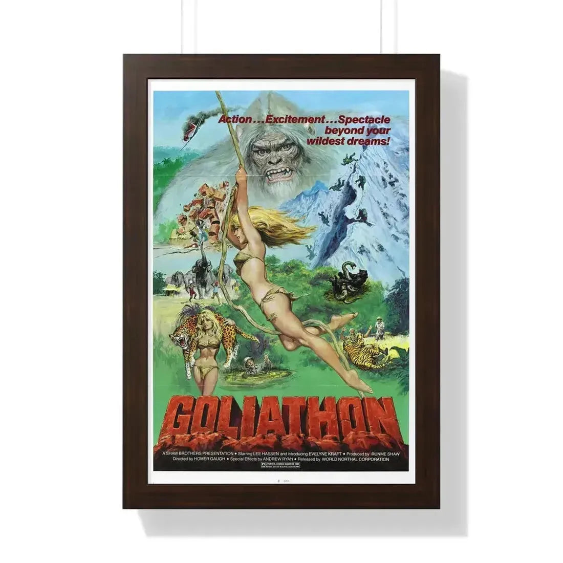 GOLIATHON (THE MIGHTY PEKING MAN) 1977 - Framed Movie Poster - The Sticker Space