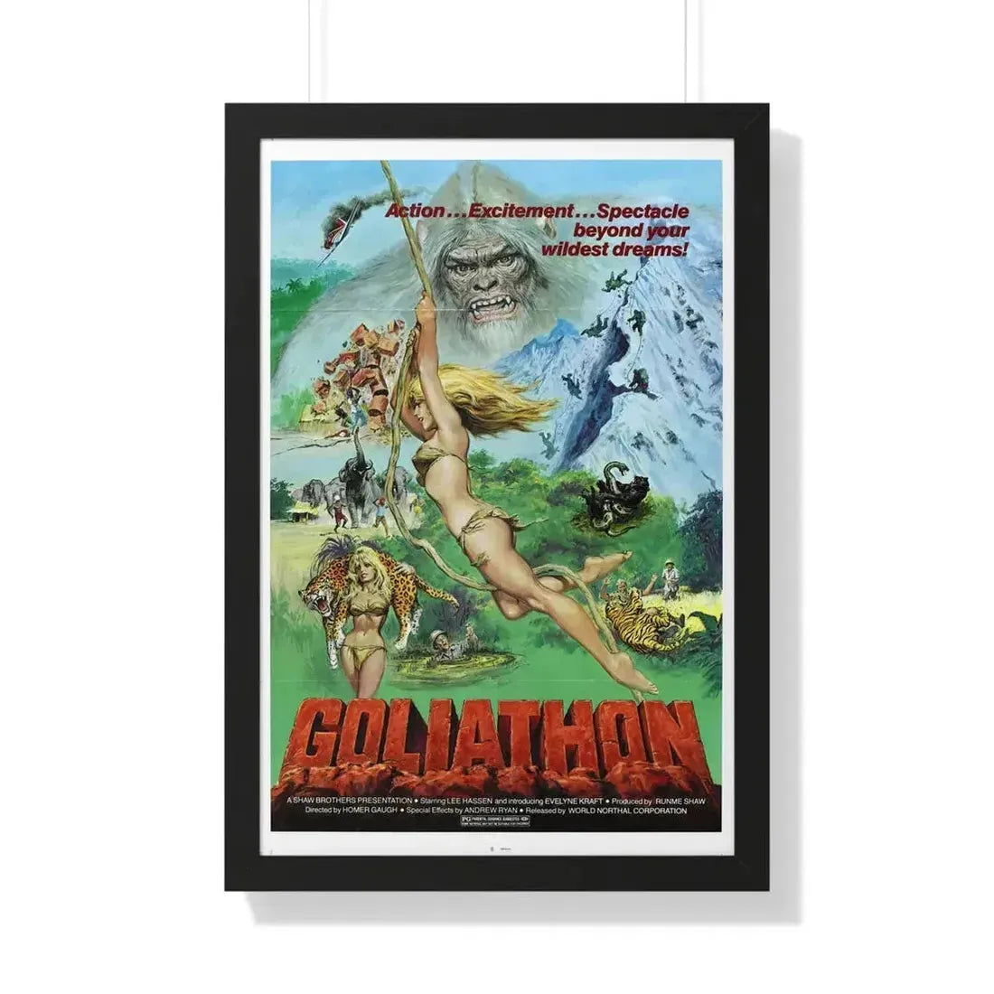 GOLIATHON (THE MIGHTY PEKING MAN) 1977 - Framed Movie Poster - The Sticker Space