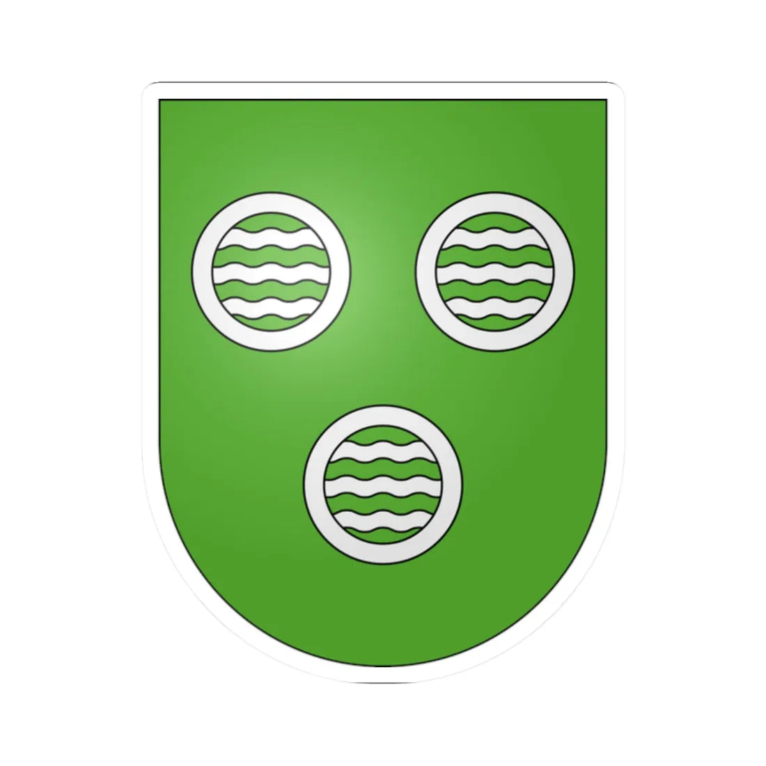 Gollion-coat of arms (Switzerland) (Coat of Arms) STICKER Vinyl Kiss-Cut Decal 2 Inch White - The Sticker Space