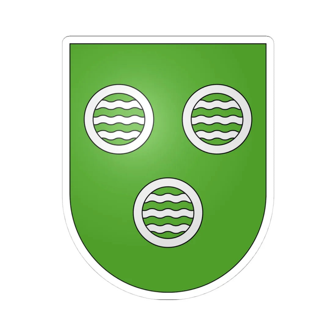 Gollion-coat of arms (Switzerland) (Coat of Arms) STICKER Vinyl Kiss-Cut Decal 4 Inch White - The Sticker Space