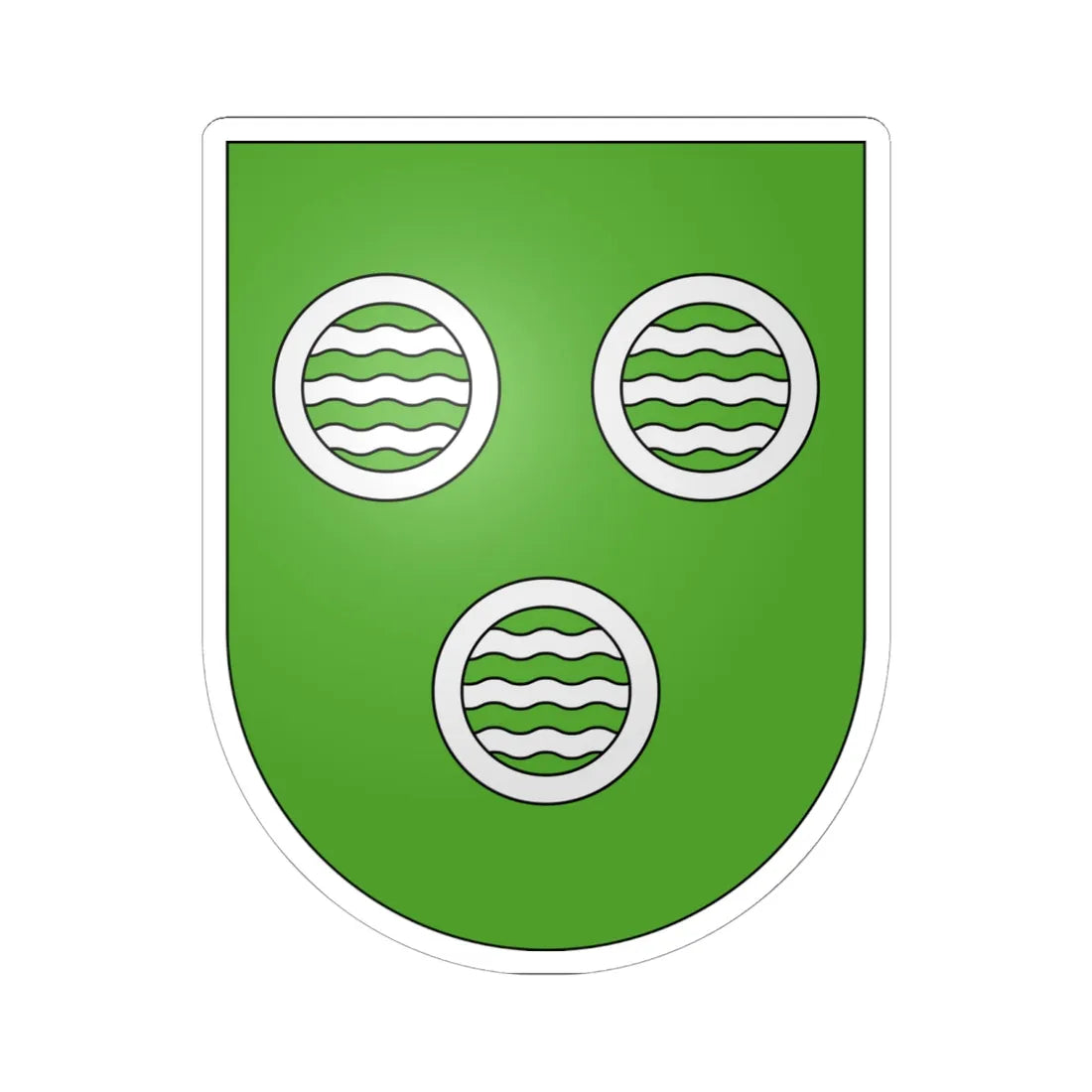 Gollion-coat of arms (Switzerland) (Coat of Arms) STICKER Vinyl Kiss-Cut Decal 6 Inch White - The Sticker Space