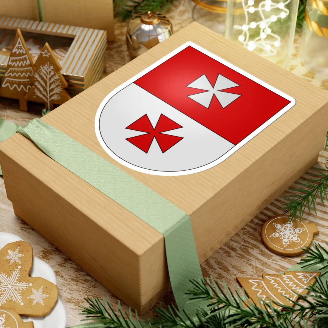 Goms district-coat of arms (Switzerland) (Coat of Arms) STICKER Vinyl Kiss-Cut Decal - The Sticker Space