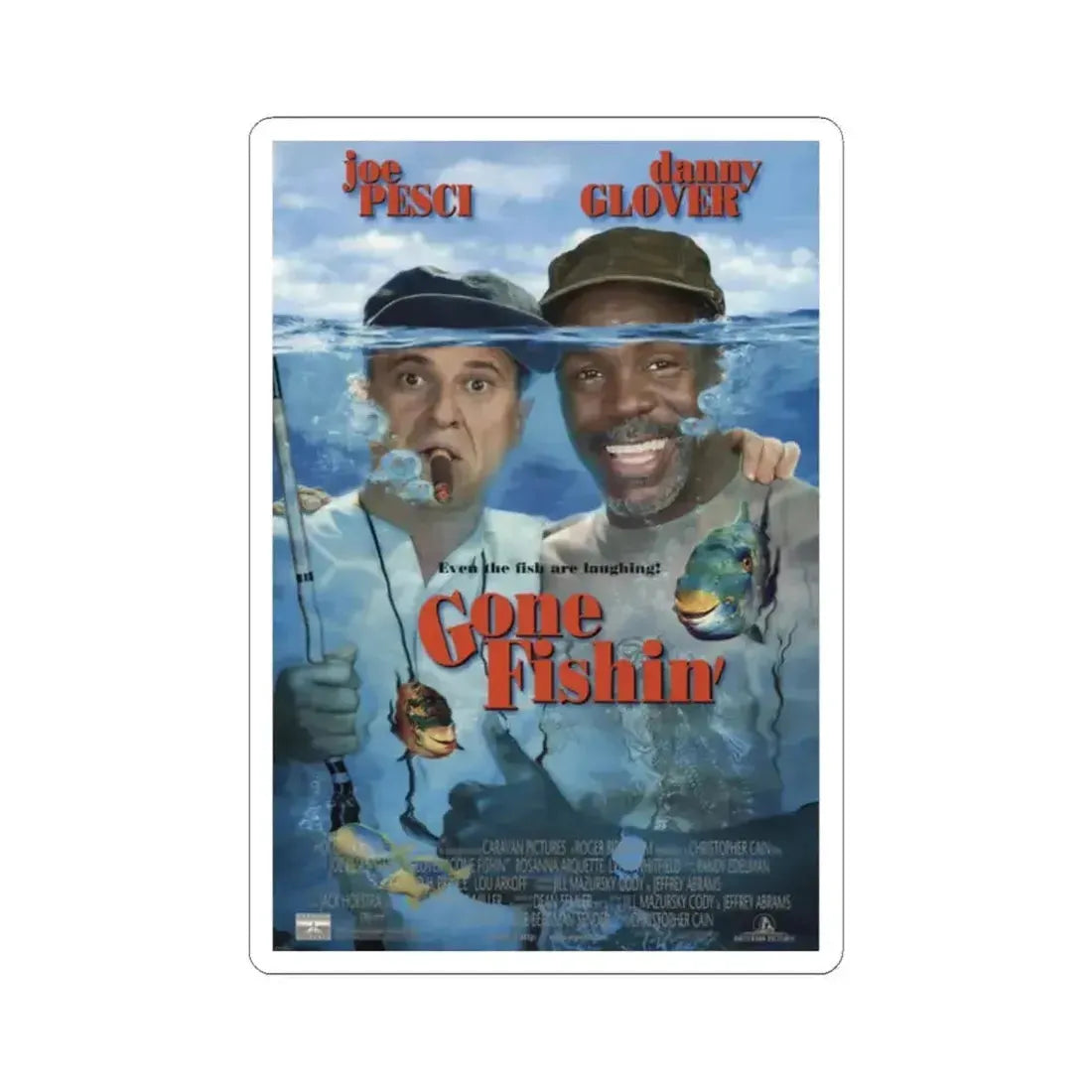 Gone Fishin 1997 Movie Poster - STICKER Vinyl Kiss-Cut Decal 2 Inch White - The Sticker Space