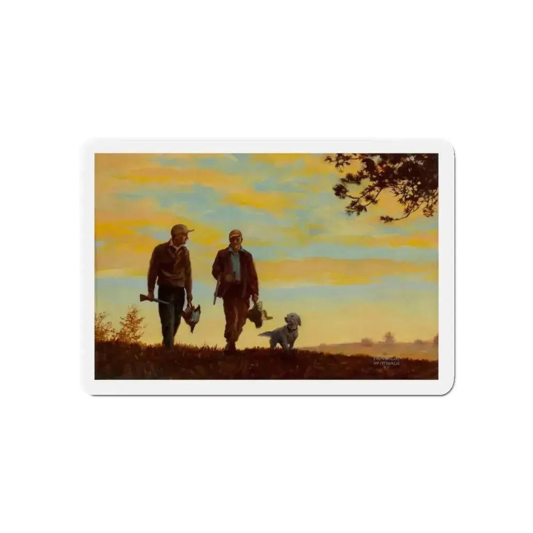 Gone Hunting, Osbourne Calendar Company illustration, 1943 (Magazine Illustration) Refrigerator Magnet - The Sticker Space