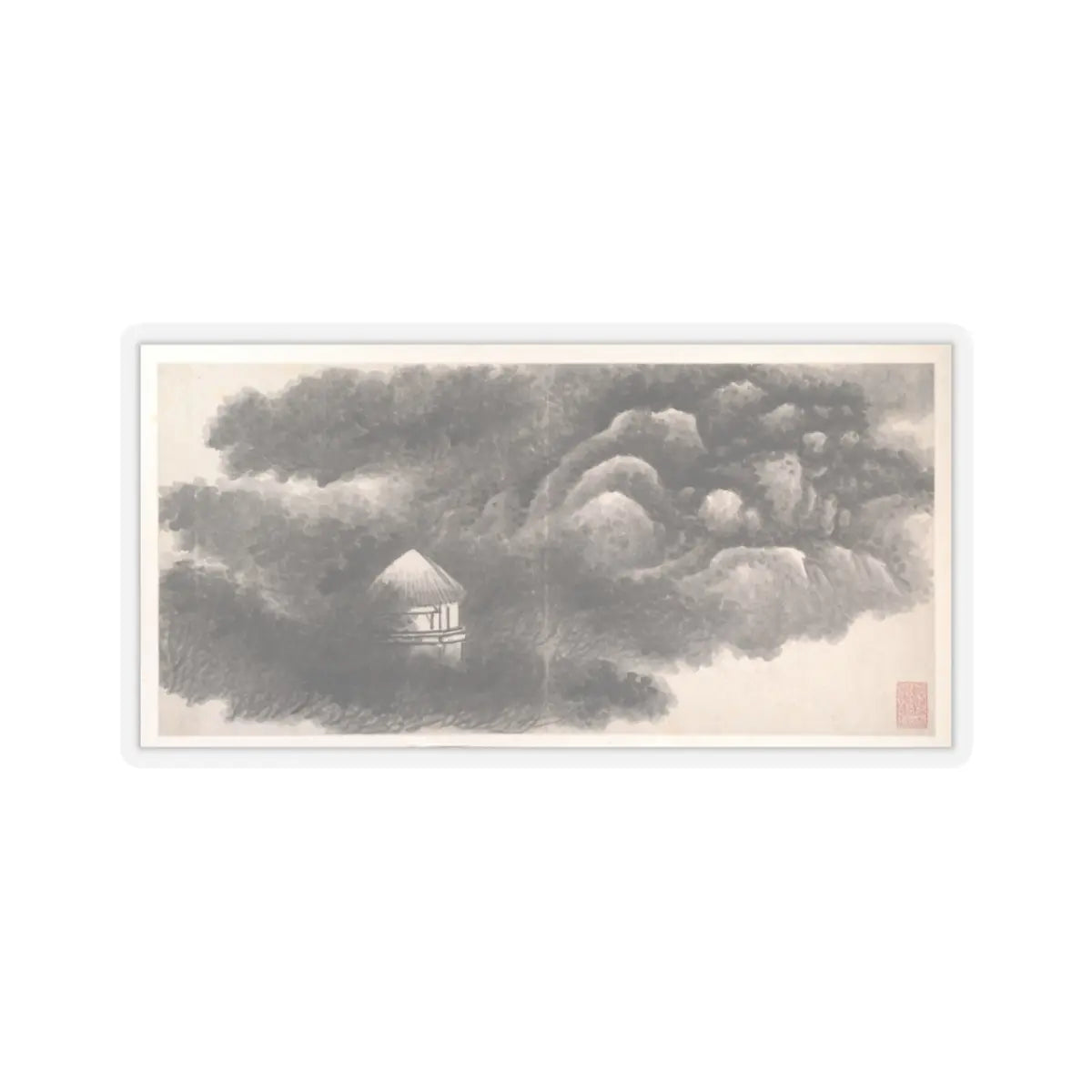 Gong Xian - Landscapes of the Twelve Months - ca. 1685 v11 - STICKER Vinyl Kiss-Cut Decal