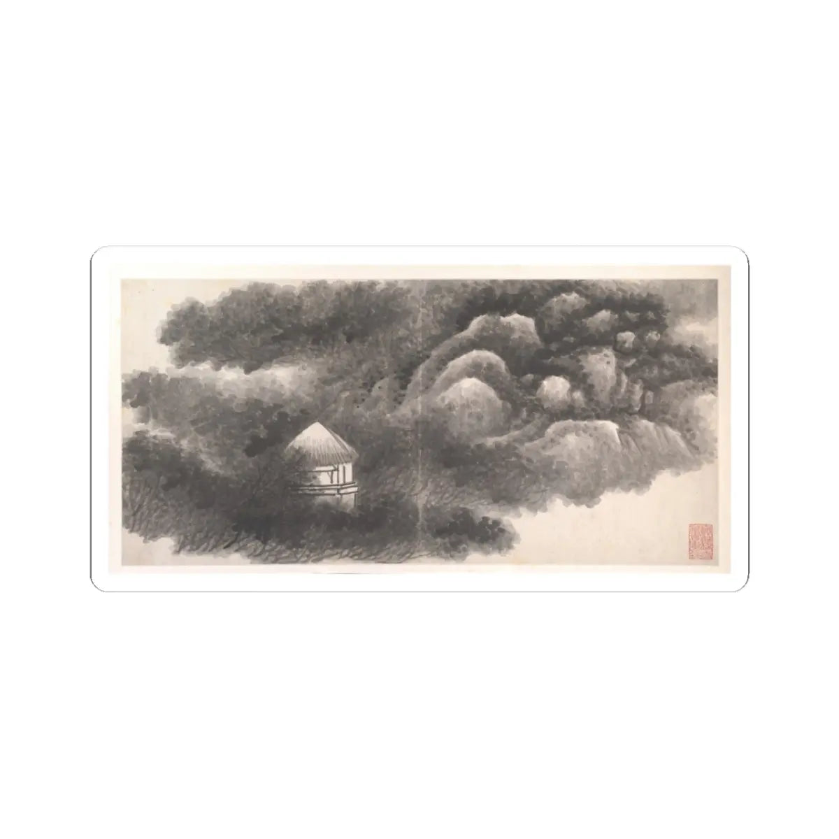 Gong Xian - Landscapes of the Twelve Months - ca. 1685 v11 - STICKER Vinyl Kiss-Cut Decal