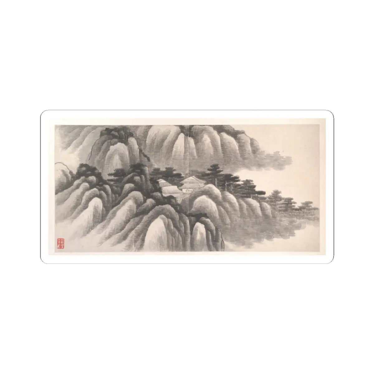 Gong Xian - Landscapes of the Twelve Months - ca. 1685 v8 - STICKER Vinyl Kiss-Cut Decal