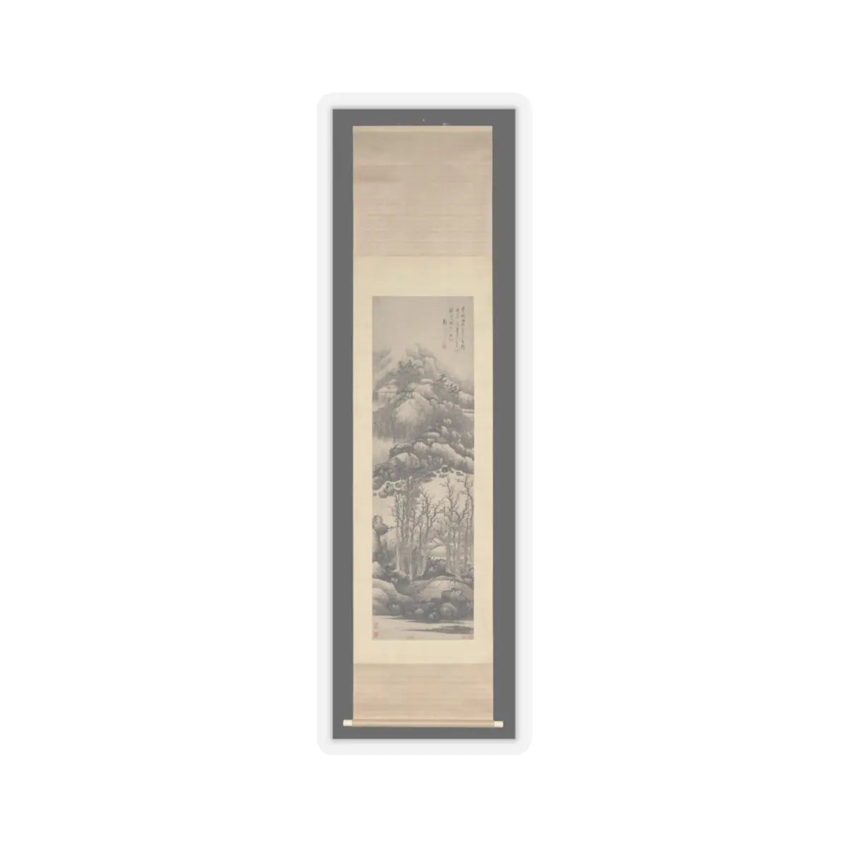 Gong Xian - Wintry mountains - ca. 1679–89 v2 - STICKER Vinyl Kiss-Cut Decal