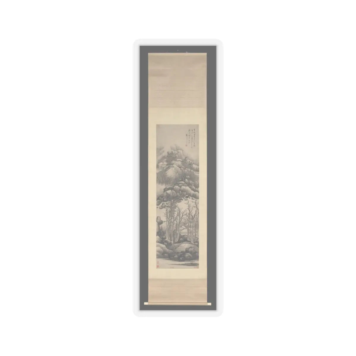 Gong Xian - Wintry mountains - ca. 1679–89 v2 - STICKER Vinyl Kiss-Cut Decal