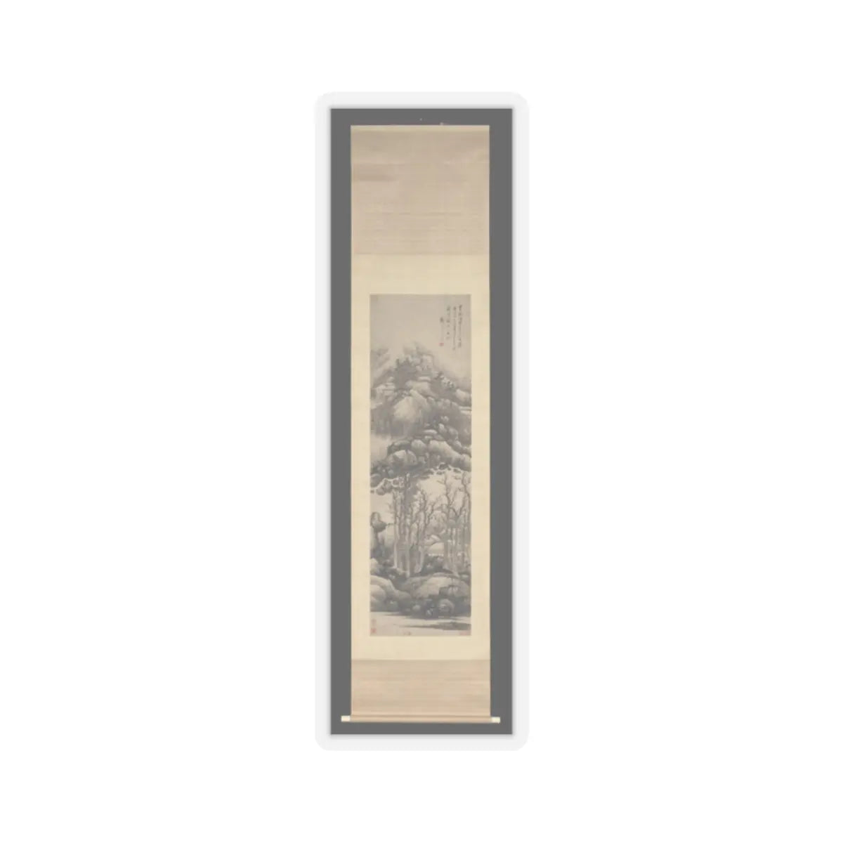 Gong Xian - Wintry mountains - ca. 1679–89 v2 - STICKER Vinyl Kiss-Cut Decal