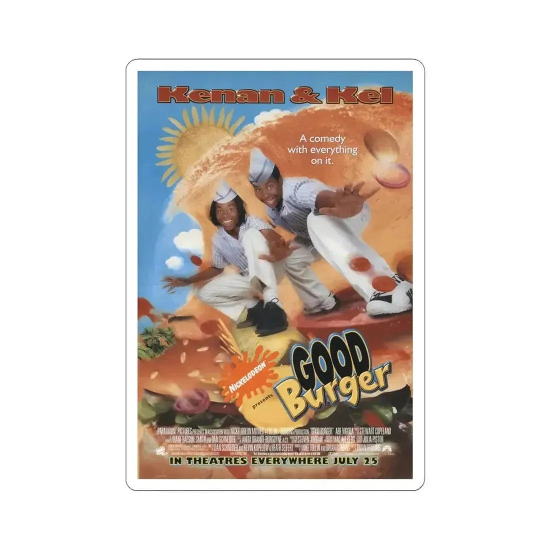 Good Burger 1997 Movie Poster - STICKER Vinyl Kiss-Cut Decal 4 Inch White - The Sticker Space