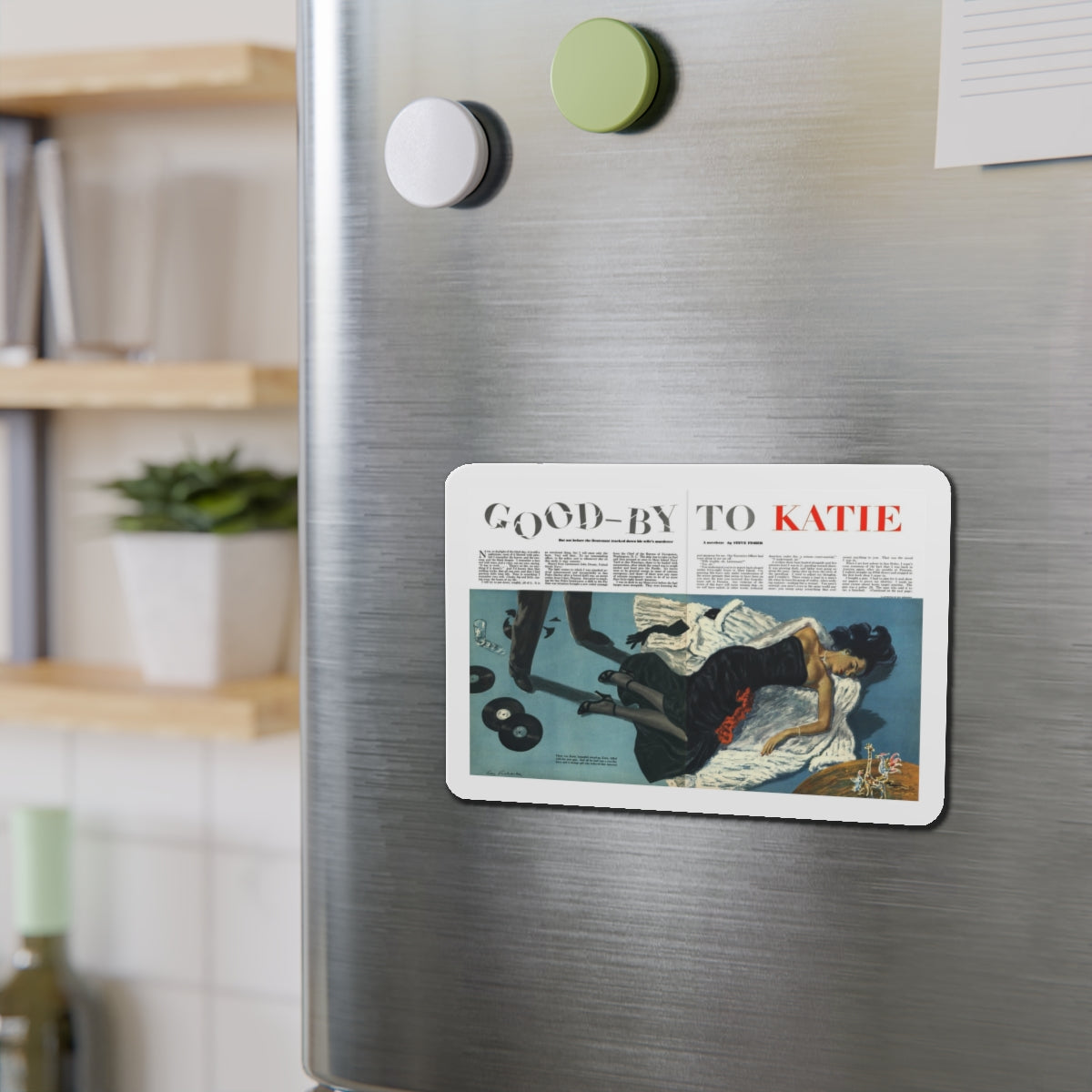 Good-by to Katie, Esquire, August 1951 (Magazine Illustration) Refrigerator Magnet